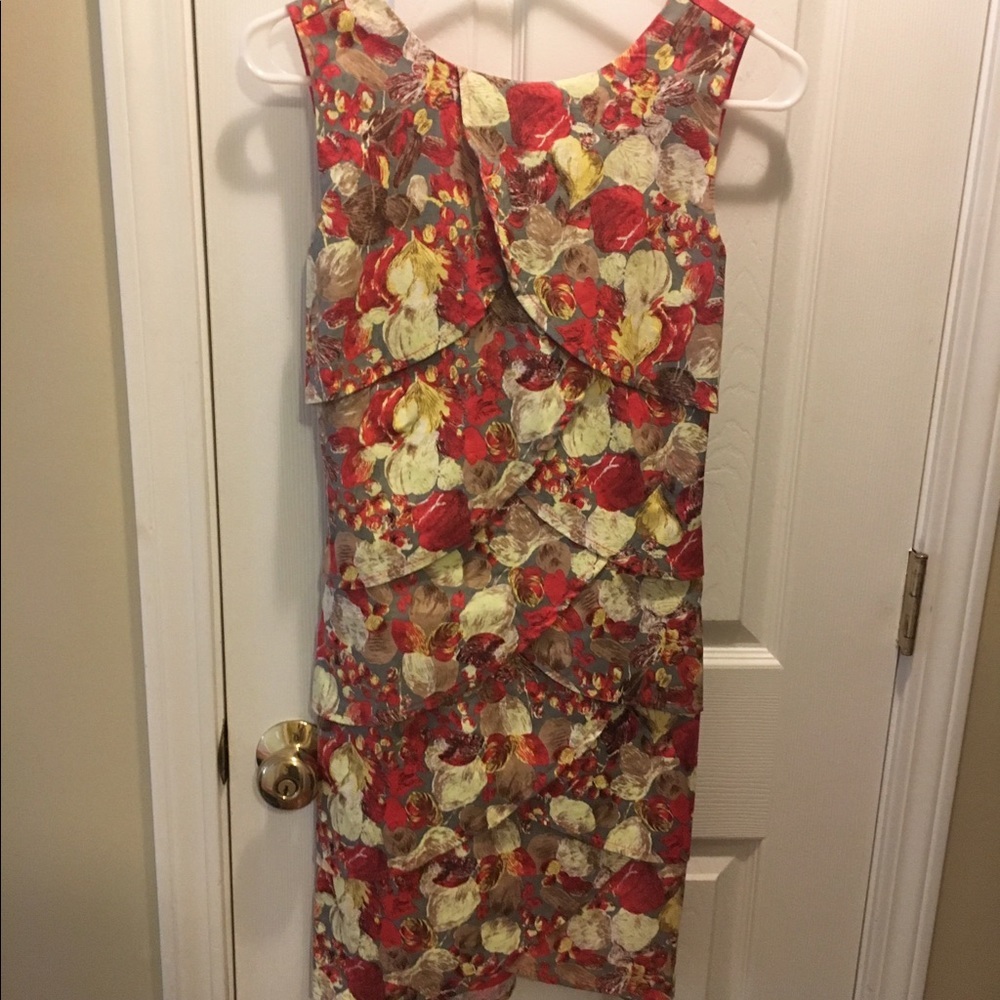 Red floral dress